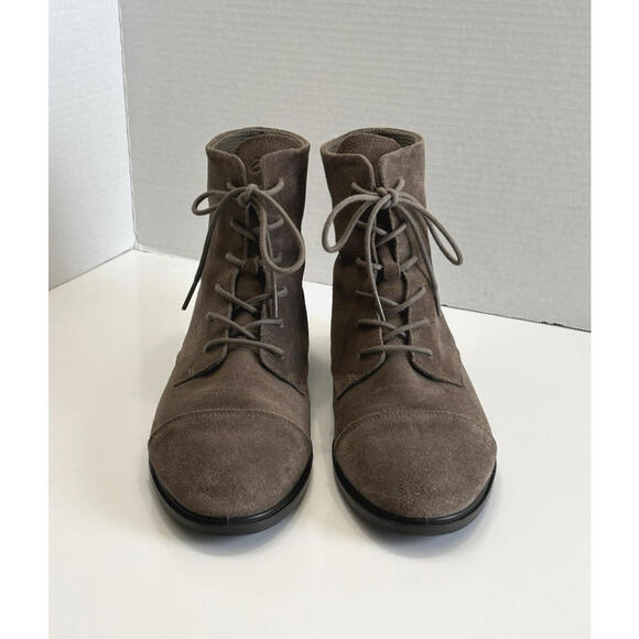 ECCO Touch 15 Chukka Boots Women's Taupe Brown Suede Combat Lace Up Size 40/US 9 - Picture 4 of 14